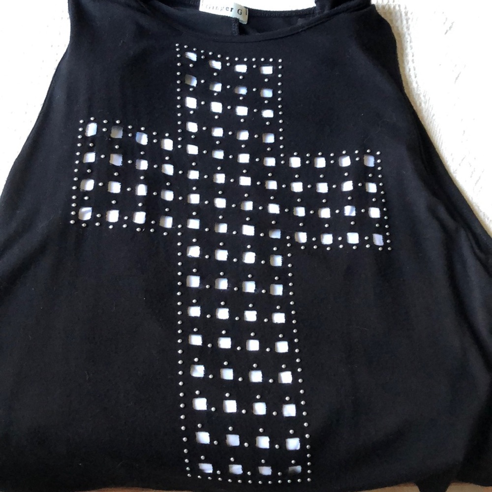 Cross studded Tank top